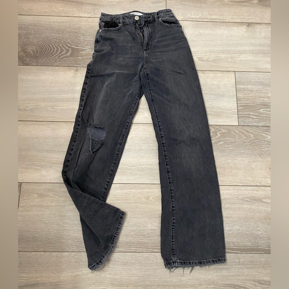 Garage Denim - Garage black denim jeans jambe large/wide flare  leg jeans